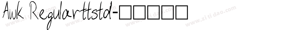 Awk Regular ttstd字体转换